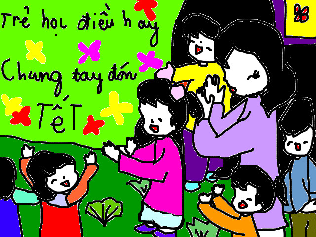 hoa-si-nhi/xem-tranh/37147/chung-tay-don-tet.html