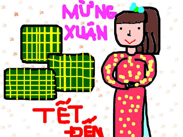 hoa-si-nhi/xem-tranh/37535/mung-xuan-tet-den.html