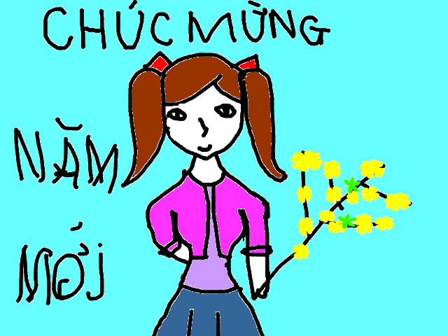 hoa-si-nhi/xem-tranh/38728/ban-gai-vui-don-Tet-ve.html
