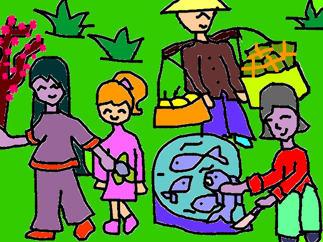 hoa-si-nhi/xem-tranh/40994/Cho-Tet.html