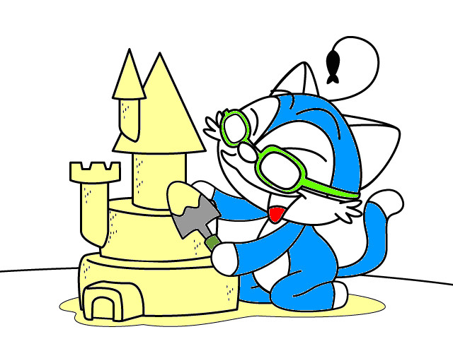 hoa-si-nhi/xem-tranh/44610/Meo-meo-xay-lau-dai-cat.html