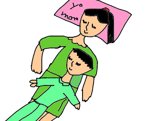 hoa-si-nhi/xem-tranh/45804/hanh-phuc-khi-ngu-cung-me.html