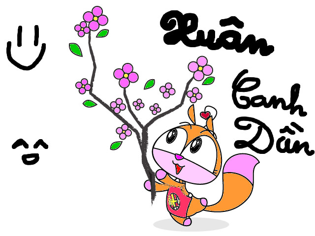 hoa-si-nhi/xem-tranh/46619/mung-xuan-canh-dan.html
