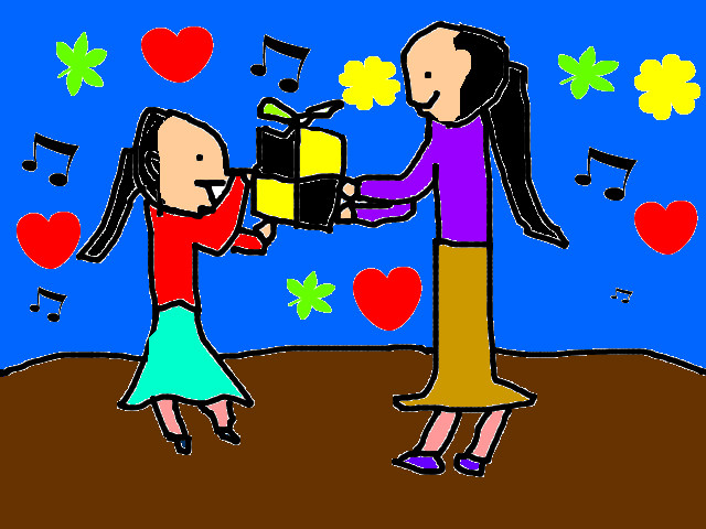 hoa-si-nhi/xem-tranh/47974/Tang-qua-cho-me.html
