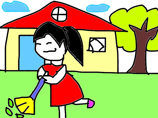 hoa-si-nhi/xem-tranh/49566/quet-nha-that-la-vui.html