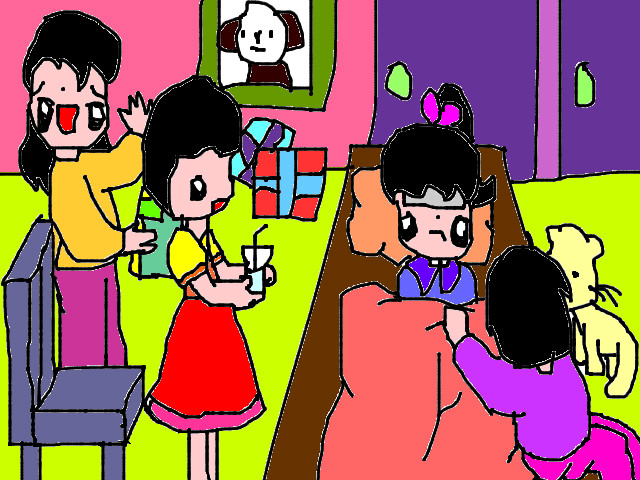 hoa-si-nhi/xem-tranh/50303/Chung-em-cham-soc-ban-om.html