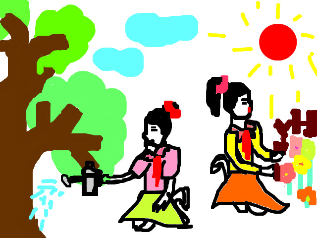 hoa-si-nhi/xem-tranh/51434/CHAM-SOC-CAY-COI.html