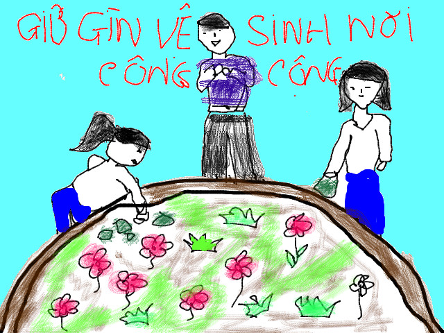 hoa-si-nhi/xem-tranh/52165/Giu-Gi-n-ve-sinh-noi-cong-co-ng.html