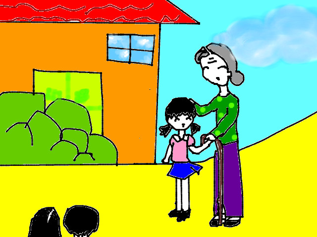 hoa-si-nhi/xem-tranh/52284/Be-dan-ba-ve-nha.html