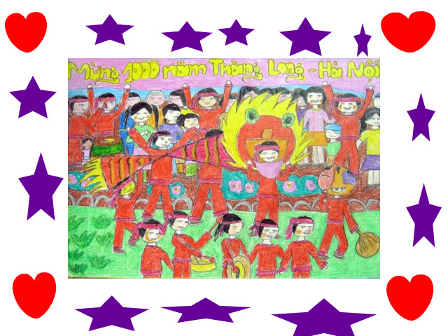 hoa-si-nhi/xem-tranh/54645/thieu-nhi-mung-ngay-1000-nam-thang-long.html