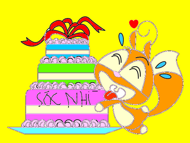 hoa-si-nhi/xem-tranh/55903/mon-banh-sinh-nhat.html