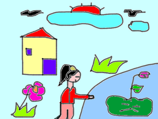 hoa-si-nhi/xem-tranh/58458/lang-que-huong-cua-tre-em.html