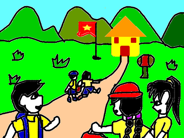 hoa-si-nhi/xem-tranh/60692/vui-den-truong.html