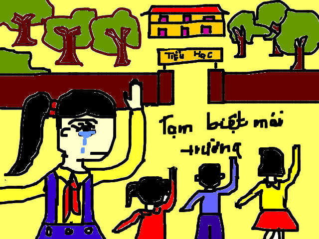 hoa-si-nhi/xem-tranh/60703/tam-biet-mai-truong.html