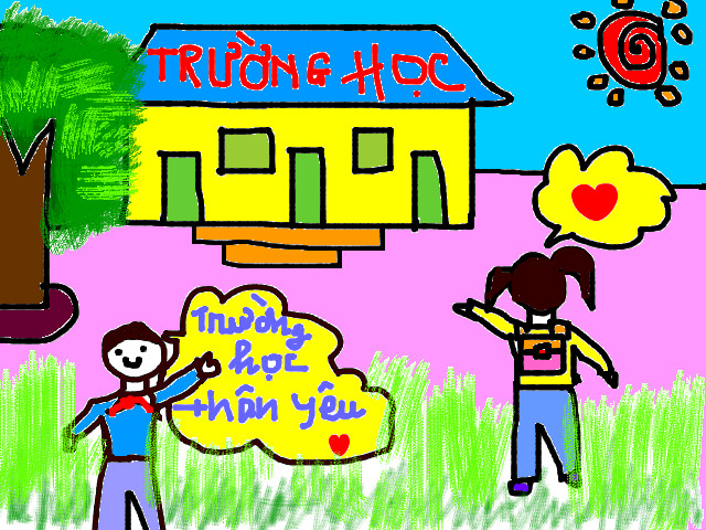 hoa-si-nhi/xem-tranh/61157/truong-hoc-than-thien.html