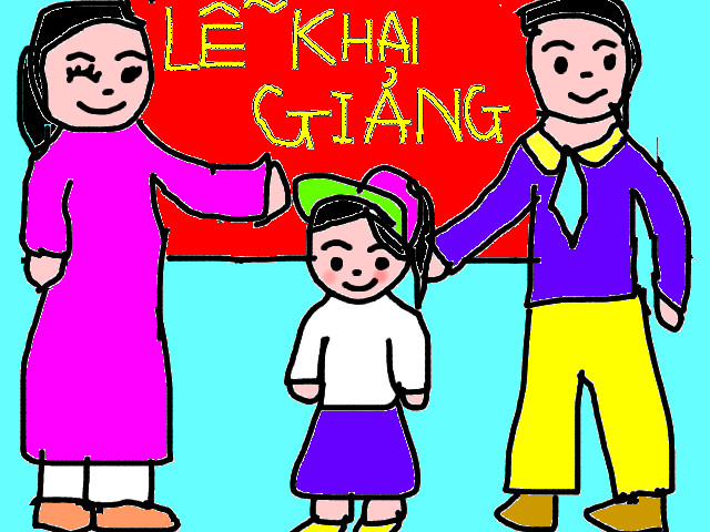 hoa-si-nhi/xem-tranh/61526/ngay-dau-nam-khai-giang.html