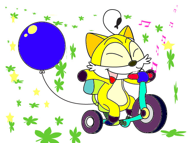 hoa-si-nhi/xem-tranh/63080/CAT-AND-BIKE.html