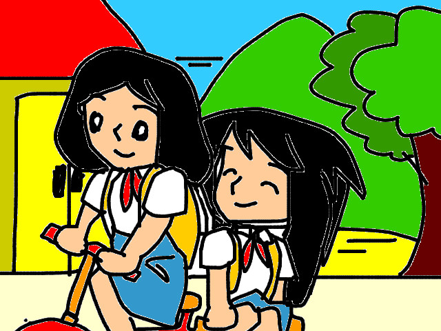 hoa-si-nhi/xem-tranh/63887/Cho-co-ban-than-di-hoc.html