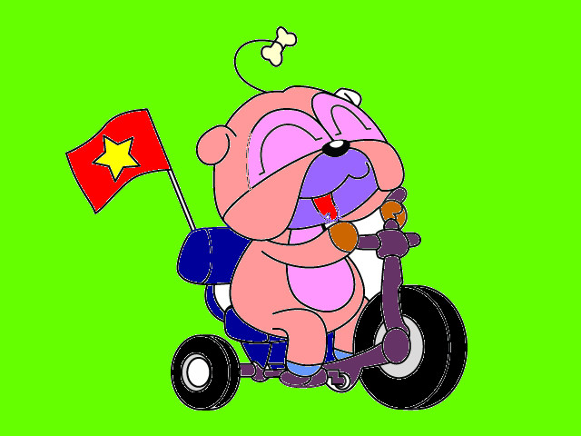 hoa-si-nhi/xem-tranh/64149/BuBu-di-xe-dap.html