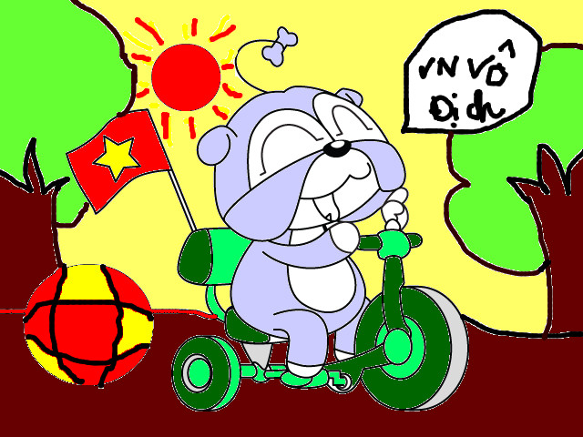 hoa-si-nhi/xem-tranh/64806/cho-bun-cung-di-co-vu-bong-da.html