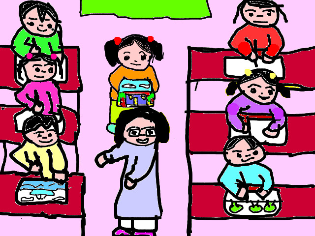 hoa-si-nhi/xem-tranh/65806/Lop-hoc-ve-yeu-quy.html