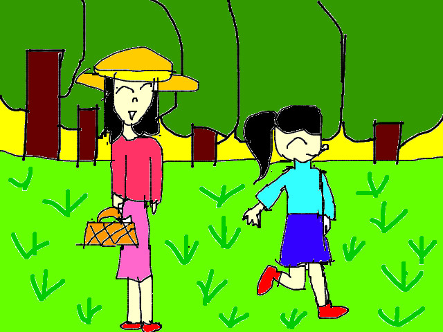 hoa-si-nhi/xem-tranh/66124/em-cung-me-di-picnic.html