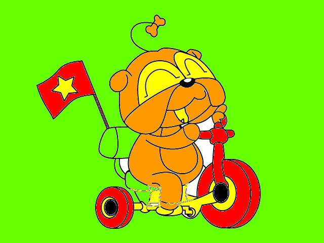 hoa-si-nhi/xem-tranh/66290/gau-di-xe-dap.html