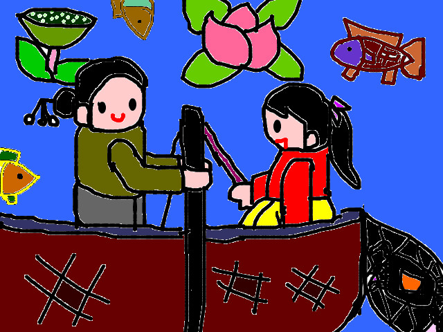 hoa-si-nhi/xem-tranh/66457/vui-he-voi-ba-va-mien-que-song-nuoc.html