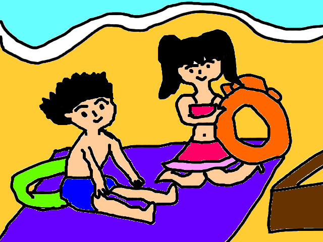 hoa-si-nhi/xem-tranh/66495/chung-em-di-choi-bien.html