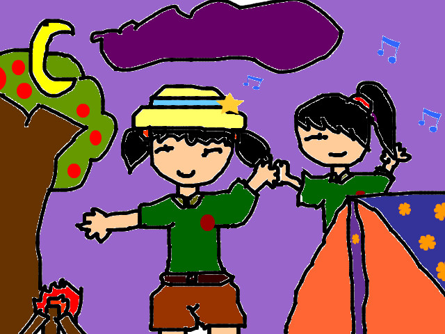 hoa-si-nhi/xem-tranh/66788/buoi-cam-trai-dau-tien-cua-doi-anh-vu.html