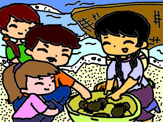 hoa-si-nhi/xem-tranh/70494/binh-minh-tren-bien.html