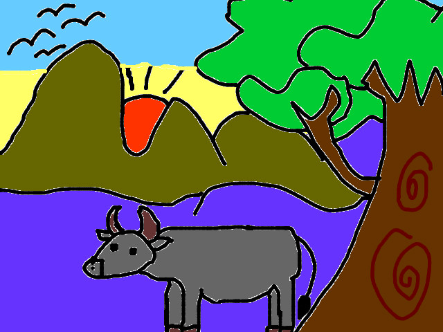 hoa-si-nhi/xem-tranh/73000/Lang-que-que-em.html