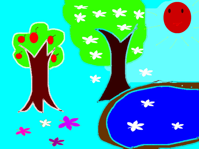 hoa-si-nhi/xem-tranh/74699/vuon-cay-cua-em.html