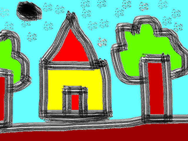 hoa-si-nhi/xem-tranh/74755/mai-nha-dau-yeu.html