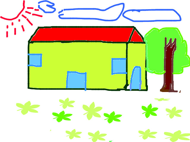 hoa-si-nhi/xem-tranh/74761/la-rung-truoc-san-nha.html