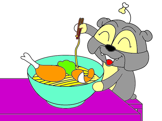 hoa-si-nhi/xem-tranh/75065/cho-bun-an-mi.html