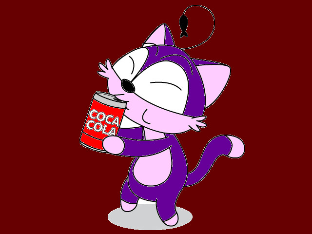 hoa-si-nhi/xem-tranh/76079/meo-mun-uong-coca-cola.html