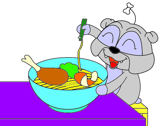 hoa-si-nhi/xem-tranh/76105/cho-bun-an-my-tom.html