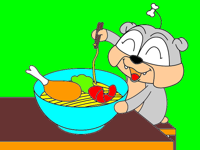 hoa-si-nhi/xem-tranh/76954/Cho-con-an-mi-tom.html
