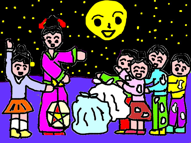 hoa-si-nhi/xem-tranh/77662/Hang-Nga-phat-qua-cho-cac-ban-ngheo.html