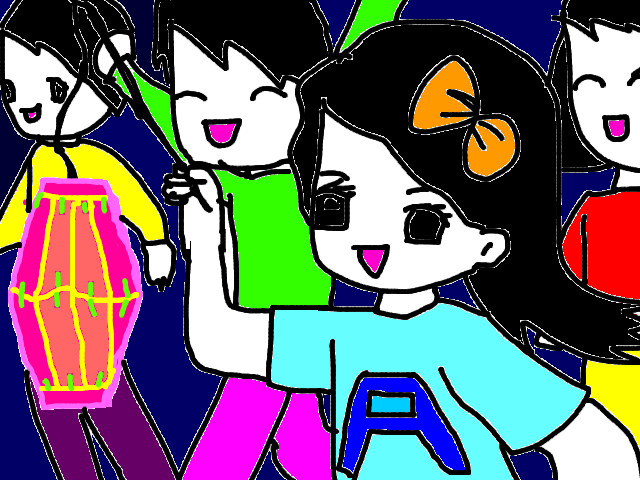 hoa-si-nhi/xem-tranh/77804/cung-nhau-di-ruoc-den.html