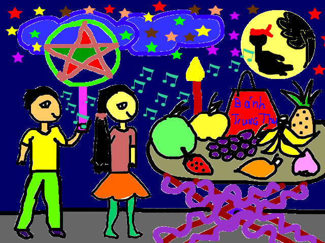 hoa-si-nhi/xem-tranh/78556/Em-va-ban-don-Tet-Trung-Thu.html