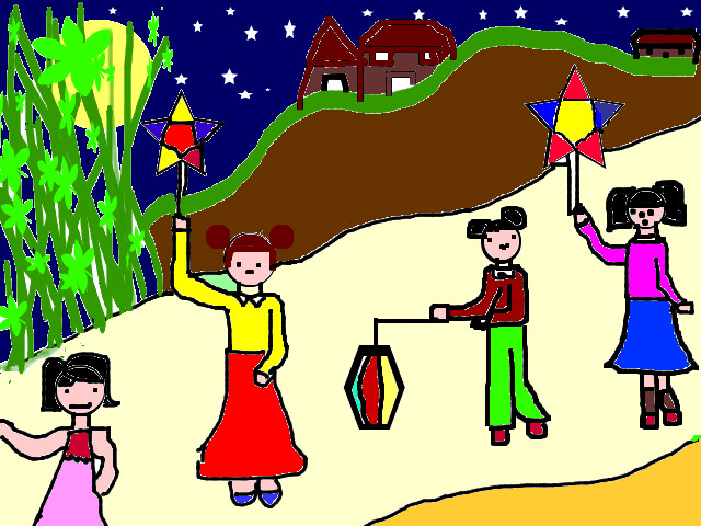 hoa-si-nhi/xem-tranh/80288/ruoc-den-dem-trang-ram.html