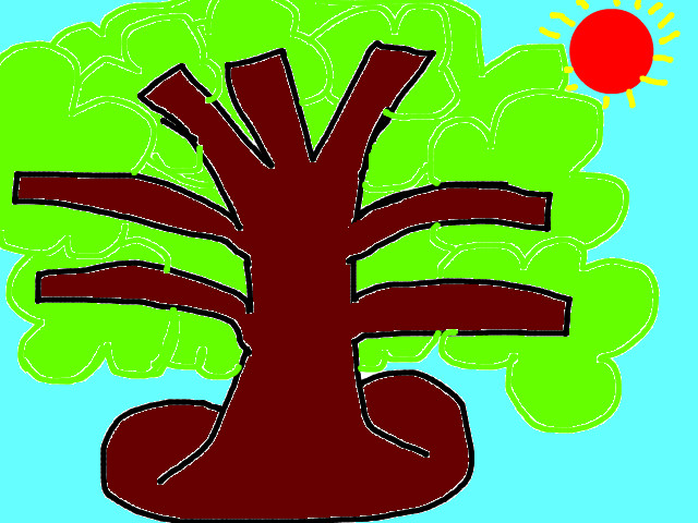 hoa-si-nhi/xem-tranh/80486/cay-va-mat-troi.html