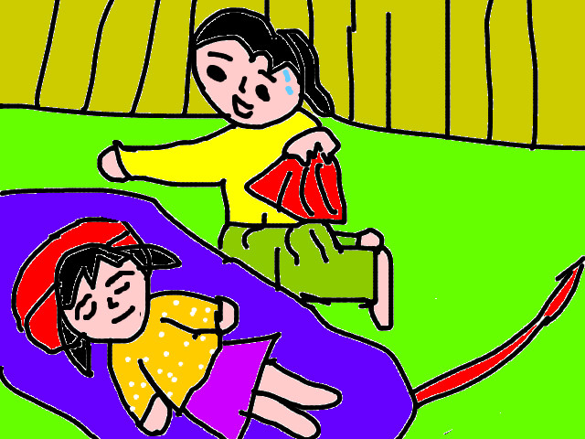 hoa-si-nhi/xem-tranh/83963/Me-quat-cho-em-vao-giac-ngu.html