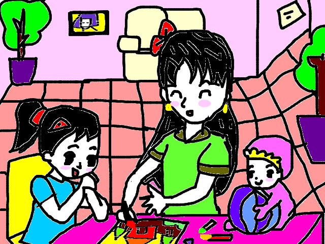 hoa-si-nhi/xem-tranh/83978/chi-day-em-ve.html
