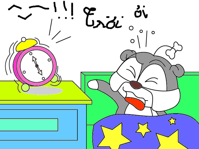 hoa-si-nhi/xem-tranh/84227/cho-bun-ngu-ngay.html