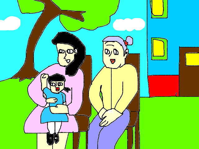 hoa-si-nhi/xem-tranh/85158/Em-ve-me-em-gai-va-ba.html
