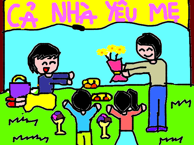 hoa-si-nhi/xem-tranh/85425/Buoi-picnic-mung-ngay-20-10.html