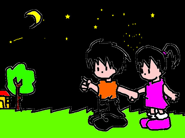hoa-si-nhi/xem-tranh/85739/Doi-ban-ngam-sao.html